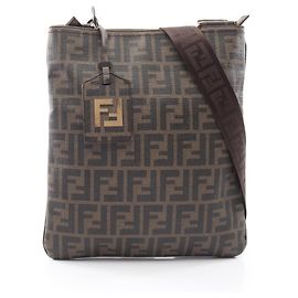 Fendi Zucca Handbag/Shoulder Bag Brown Black