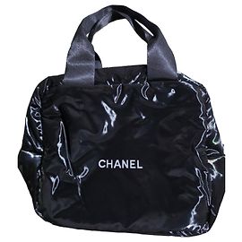 Sac Tote Chanel Polyester Noir Noir