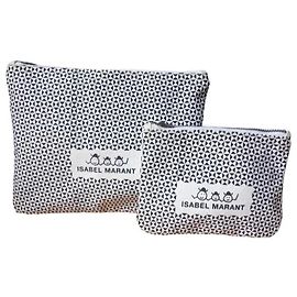 Isabel Marant Conjunto de 2 pouches Preto Branco