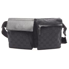 Sac banane Gucci GG Canvas Noir