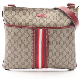 Bolso de hombro Gucci GG Supreme Roja Beige