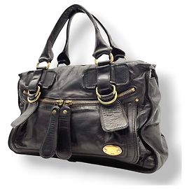 Chloé Chloe Bay Leather Handbag Black