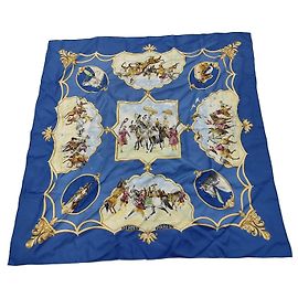 Hermès Hermes Carré 90 Seta multicolore 90 x 90 Blu
