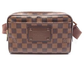 Pochette Brooklyn Louis Vuitton Marron Damier ebène