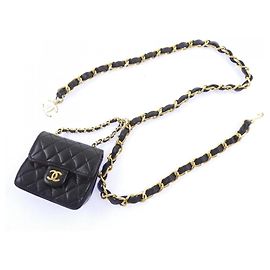 Cinturón de cadena negro Chanel Negro