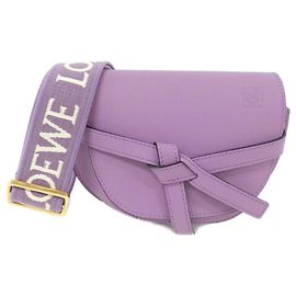 Bolsa de ombro mini Loewe Gate Dual Roxo