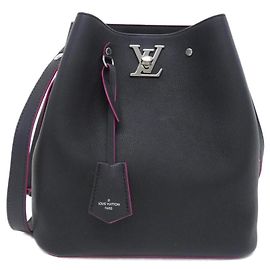 Borsa a tracolla a secchiello Lockme Louis Vuitton Nero
