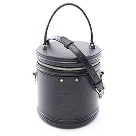 Louis Vuitton Cannes Epi Noir 2-Way Handbag Black