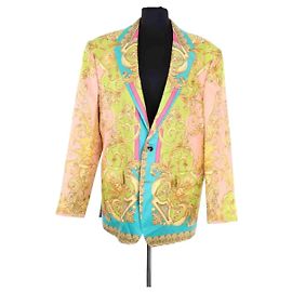 Blazer Versace multicolore in seta Multicolore