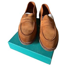 Autre Marque Mocassins Edward Green Ventnor en daim tabac Marron