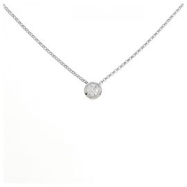 Autre Marque Platin-Diamant-Halskette PT900 PT850 Silber