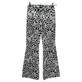 Montblanc Calça estampada preto e branco Preto