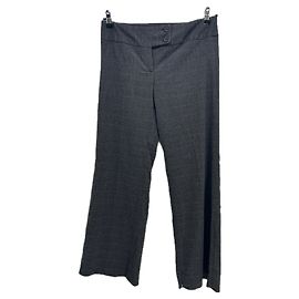 Autre Marque SAVIDA Karo Hose aus Baumwolle Grau Grau