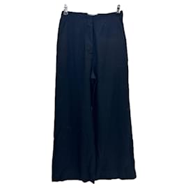 Eric Bompard Black Wool Pants Black