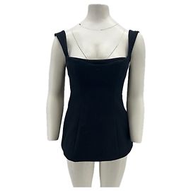 Autre Marque Top CLEA nero in cotone XS Nero