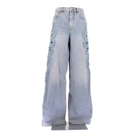Zimmermann Calça jeans com padrões de pássaros Azul