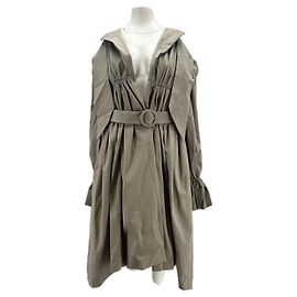 Balenciaga Midikleid mit Taillengürtel Grau