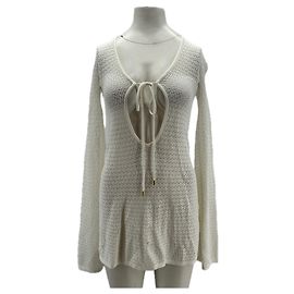 Autre Marque MONDAY Kleid weiß aus Viskose Weiß