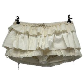Autre Marque Minifalda blanca de algodón GLOWNY M Blanco