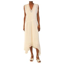 Zadig & Voltaire Robe asymétrique en coton blanche Rerol - taille S Blanc