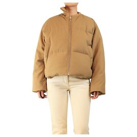 Totême Brown wool puffer jacket - size M Brown