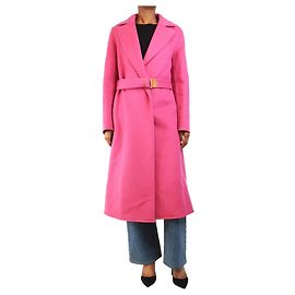 Louis Vuitton Pink belted wool coat - size S Pink