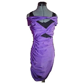 Robe courte moulante violette Maje Violet