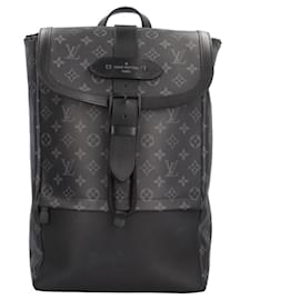 Louis Vuitton Saumur Backpack Monogram Eclipse Brown Black Monogram