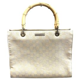 Gucci Bamboo Line Handtasche Weiß