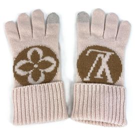 Louis Vuitton Flight Mode Wool Gloves Beige
