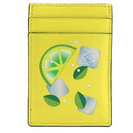 Loewe Kartenetui aus gelbem Leder Gelb