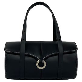 Mini borsa Boston Loewe in pelle nera Nero