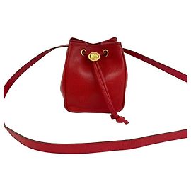 Mini bolsa de ombro em couro vermelho Christian Dior Vermelho
