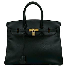 Hermès Hermes Birkin 35 Ardennes Handbag Mini Tote Bag Black
