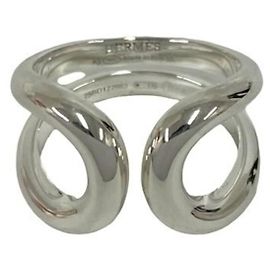 Hermès Hermes Lima Band Ring Silber
