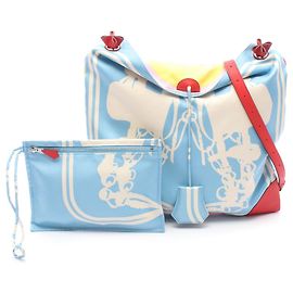 Hermès Blue Silk and Swift Brides de Gala Silky City PM Blue