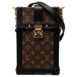 Louis Vuitton Marrón Monogram Pochette Trunk Verticale Castaño