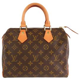 Louis Vuitton Marrom Monogram Speedy 25 Marrom