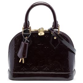 Louis Vuitton Alma BB en cuir Monogram Vernis violet Violet