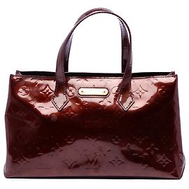 Louis Vuitton Red Monogram Vernis Wilshire PM Rouge Bordeaux