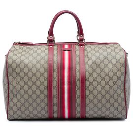 Gucci Beige GG Supreme Web Reisetasche Beige