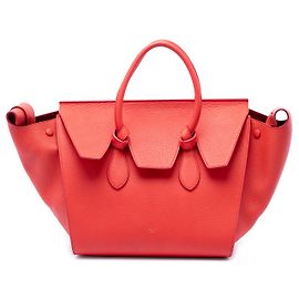 Céline Tote Celine em couro de bezerro de grão médio vermelho Vermelho