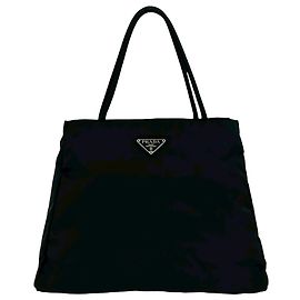 Prada Black Tessuto Tote Black