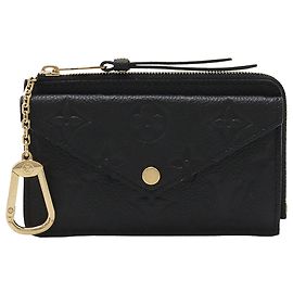 Louis Vuitton Black Monogram Empreinte Recto Verso Card Holder Black