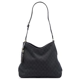 Bolsa de Ombro Gucci Brown Medium GG Denim Marrakech Marrom Castanho escuro