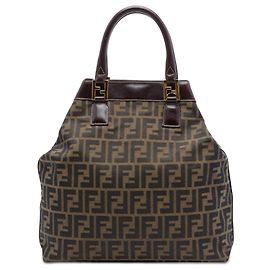Tote in tela Zucca marrone Fendi Marrone