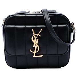 Bolso Camera Vicky de piel de cordero acolchado negro Saint Laurent Negro