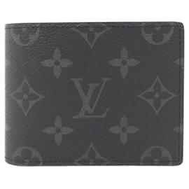 Cartera Slender Monogram Eclipse Louis Vuitton Negro Monograma