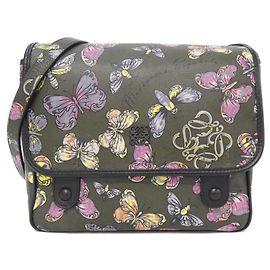 Borsa a Spalla Loewe 353 11 H20 Nero Rosa Verde