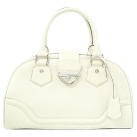Bolsa Louis Vuitton Epi Bowling Montaigne GM Cru Fora de branco